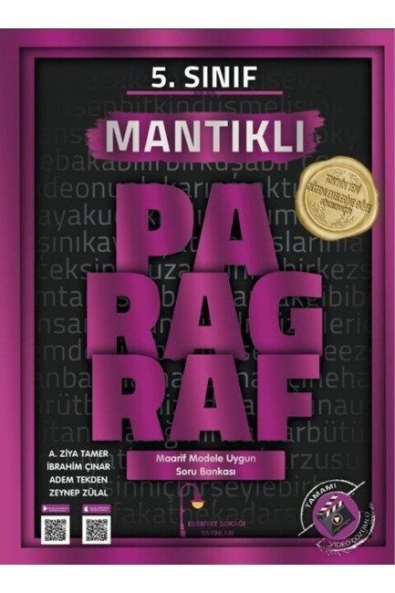 EDEBİYAT SOKAĞI 5.Sınıf PARAGRAF MANTIKLI SORU BANKASI - EDEBİYAT SOKAĞI YAYINLARI