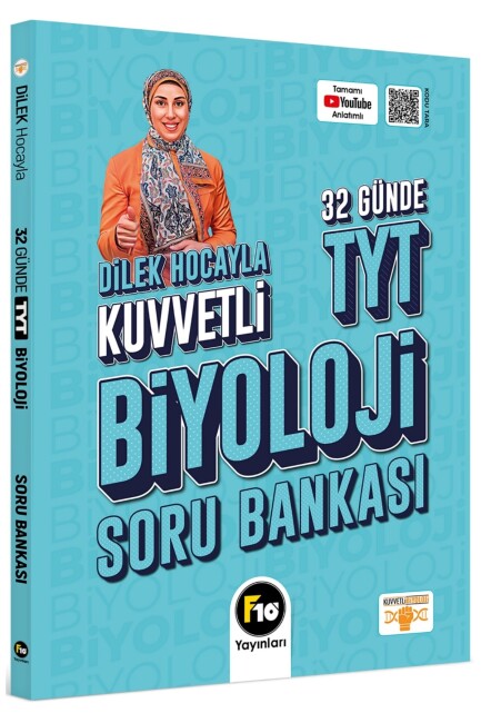 F10 YAYINLARI DİLEK HOCAYLA 32 GÜNDE TYT BİYOLOJİ SORU BANKASI - F10 YAYINLARI