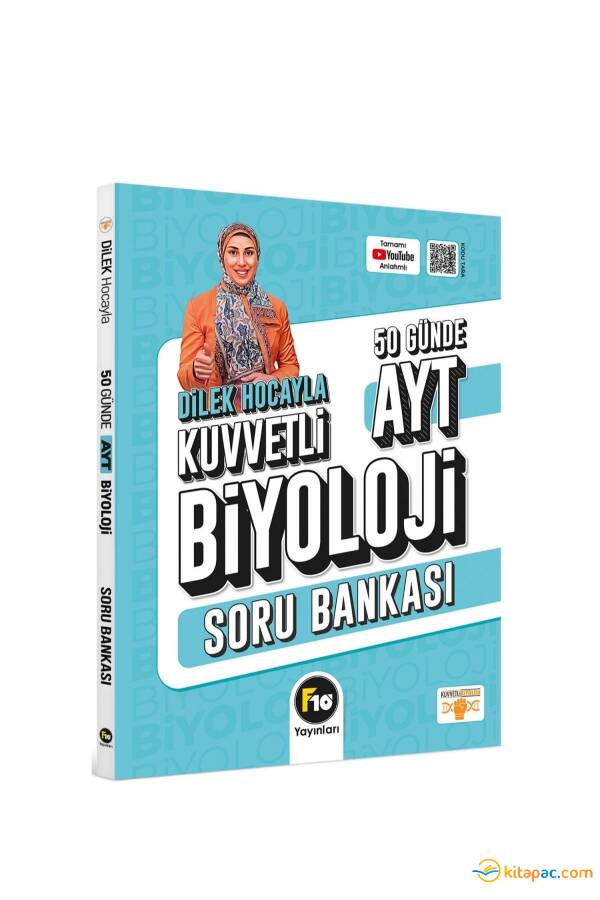 F10 YAYINLARI DİLEK HOCAYLA 50 GÜNDE AYT BİYOLOJİ Soru Bankası - 1