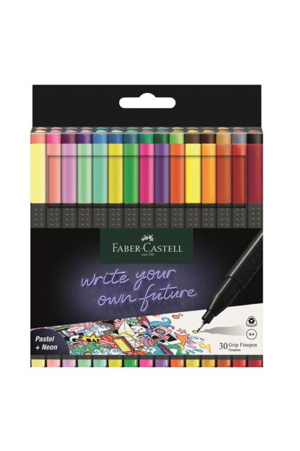 FABER CASTELL 0,4 mm GRİP FİNEPEN 30 lu SET - FABER-CASTELL