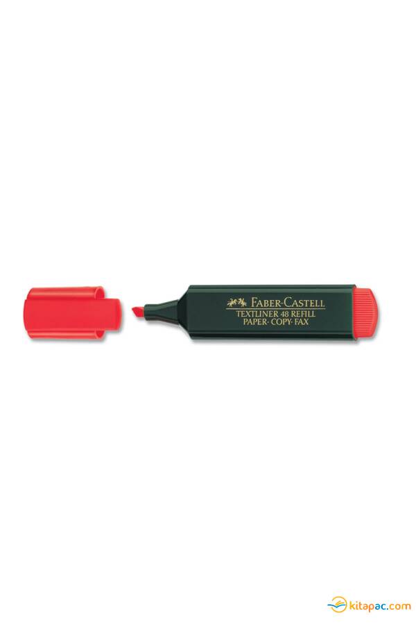 FABER CASTELL 1548 FOSFORLU KALEM SİYAH GÖVDE - Kırmızı - 1