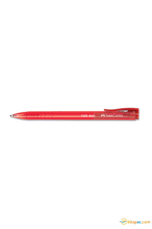 FABER CASTELL AUTO TÜKENMEZ KALEM 1425 İğne Uçlu Basmalı 1mm Kırmızı - 1