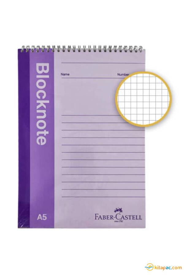 FABER CASTELL BLOKNOT 80 yp SPİRALLİ CANLI RENKLER A5 Kareli - 1