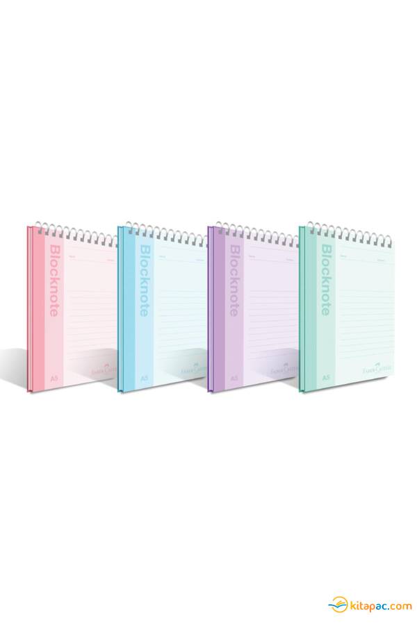 FABER-CASTELL Bloknot Pastel Renk A4 80 yp DEFTER Kareli - 1