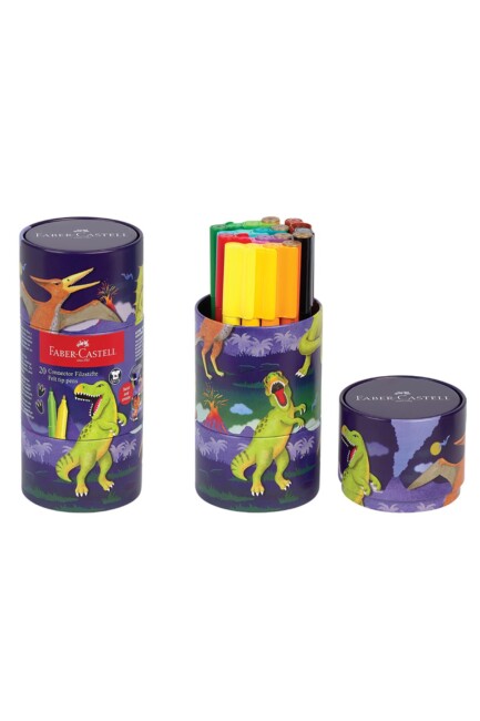 FABER CASTELL DİNO KEÇELİ KALEM KUTULU 20'Lİ - FABER-CASTELL