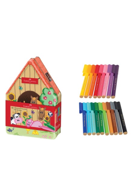 FABER CASTELL EĞLENCELİ KEÇELİ ÇİFTLİK 18'Lİ KEÇELİ KALEM - FABER-CASTELL