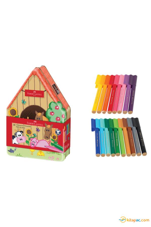 FABER CASTELL EĞLENCELİ KEÇELİ ÇİFTLİK 18'Lİ KEÇELİ KALEM - 1