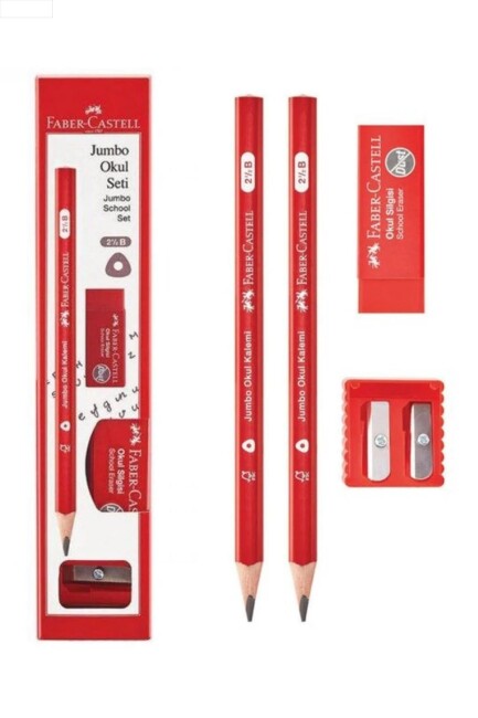 FABER CASTELL ERGONOMİK JUMBO OKUL SETİ - FABER-CASTELL