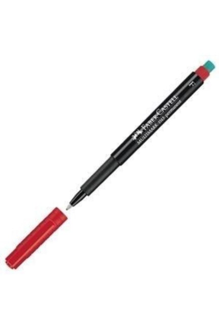 FABER CASTELL ''F'' PERMANENT KALEM - Kırmızı - FABER-CASTELL