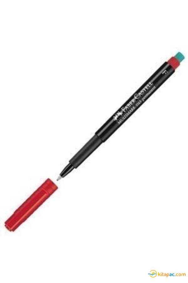 FABER CASTELL ''F'' PERMANENT KALEM - Kırmızı - 1