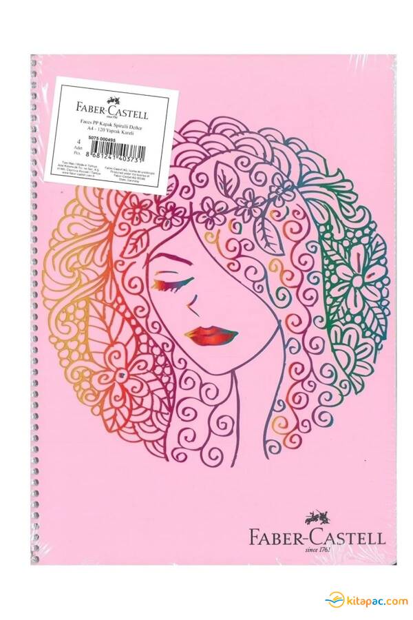 FABER CASTELL FACES PP KAPAK SPRALLİ DEFTER 120 YP KARELİ - 1