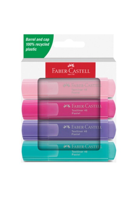 FABER CASTELL FOSFORLU KALEM 46 PASTEL 4 RENK - FABER-CASTELL