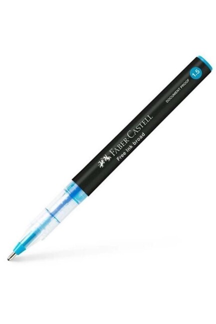 FABER CASTELL FREE INK BROAD JEL KALEM 1,5mm.- Mavi - FABER-CASTELL