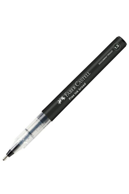FABER CASTELL FREE INK BROAD JEL KALEM 1,5mm.- Siyah - FABER-CASTELL