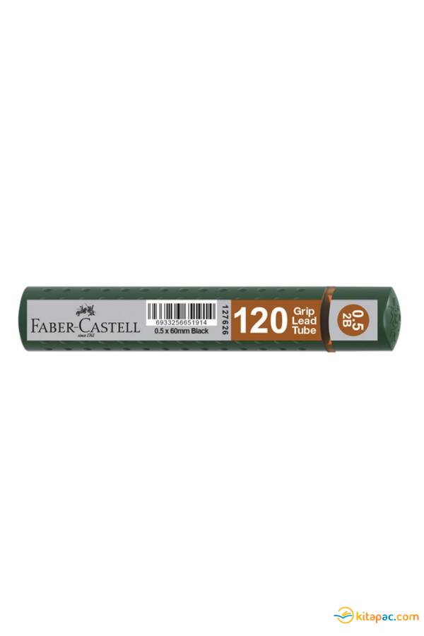 FABER CASTELL GRİP 0,5 120 li 2B MİN UÇ 60 mm - Koyu Yeşil Tüp - 1