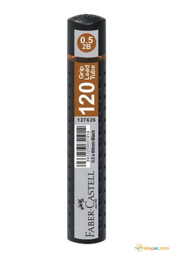 FABER CASTELL GRİP 0,5 120 li 2B MİN UÇ 60 mm - Siyah Tüp - 1