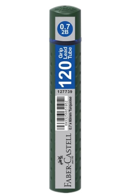FABER CASTELL GRİP 0,7 120 li 2B MİN UÇ 60 mm - Koyu Yeşil Tüp - FABER-CASTELL