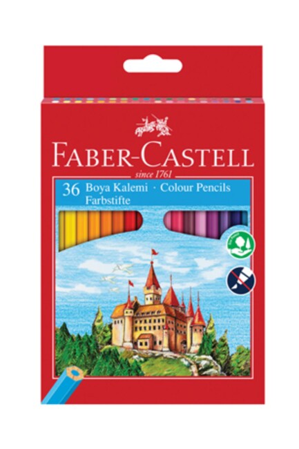FABER CASTELL KURU BOYA KALEMİ KARTON KUTU 36 LI - FABER-CASTELL