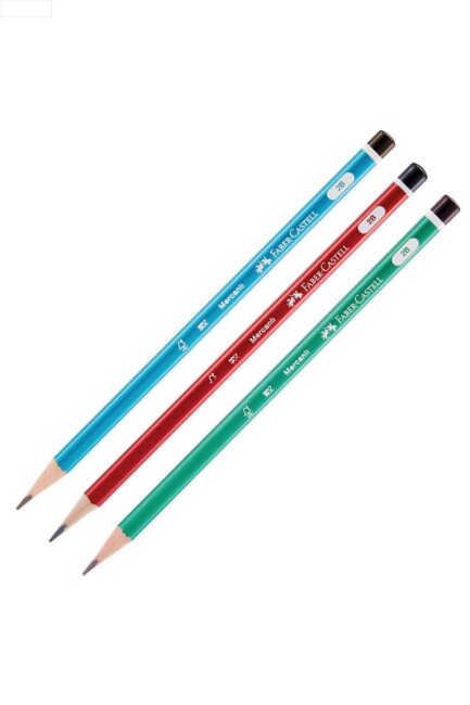 FABER CASTELL MERCANLI ÜÇGEN KURŞUN KALEM 2B - FABER-CASTELL