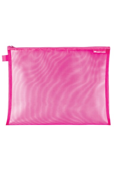 FABER CASTELL MESH DOSYA A4 TEK CEP - Pembe - FABER-CASTELL