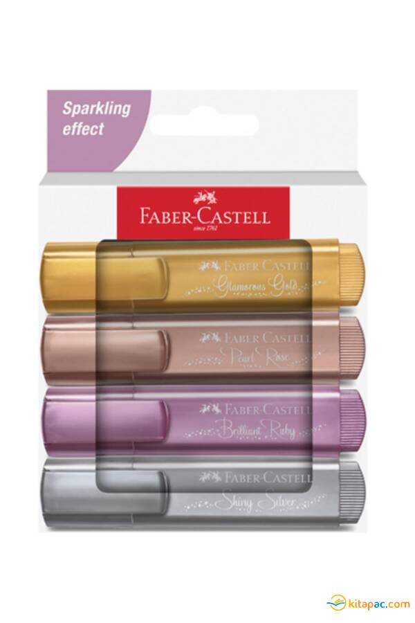 FABER CASTELL METALİK 46 FOSFORLU KALEM 4 lü - 1