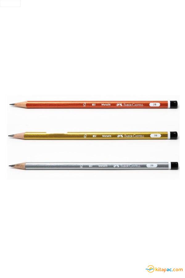 FABER-CASTELL METALİK MERCANLI Kurşun Kalem 2B ÜÇGEN - 1