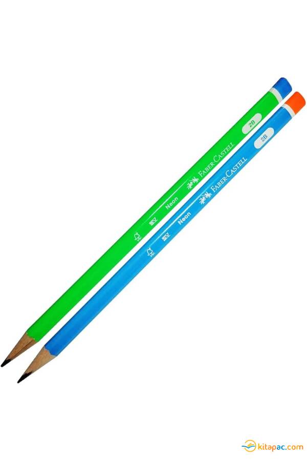 FABER CASTELL NEON MERCANLI ÜÇGEN KURŞUN KALEM 2B - 1