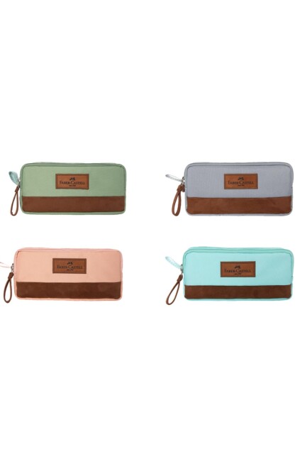 FABER CASTELL PASTEL KALEM ÇANTASI KALEMLİK ÇİFT GÖZLÜ - FABER-CASTELL