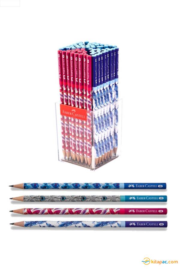 FABER CASTELL PEACOCK DESENLİ KURŞUN KALEM HB - 1