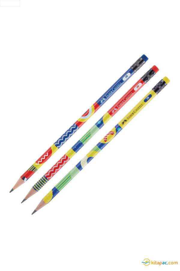 FABER CASTELL POPART KURŞUN KALEM SİLGİLİ 2B - 1