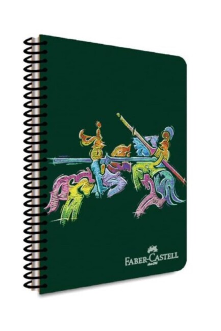 FABER-CASTELL PP KAPAK KNIGHTS SPİRALLİ DEFTER 140 yp Kareli - FABER-CASTELL