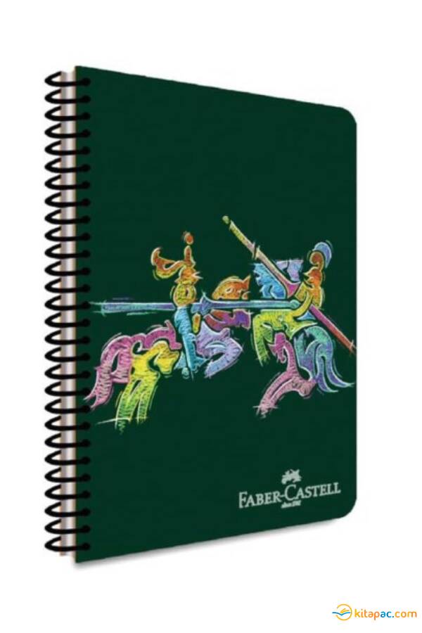 FABER-CASTELL PP KAPAK KNIGHTS SPİRALLİ DEFTER 140 yp Kareli - 1