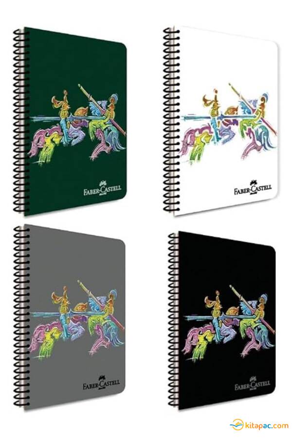 FABER-CASTELL PP KAPAK KNIGHTS SPİRALLİ DEFTER 80 yp Çizgili - 1