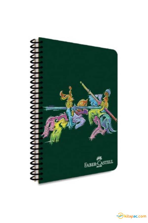 FABER-CASTELL PP KAPAK KNIGHTS SPİRALLİ DEFTER 80 yp Kareli - 1