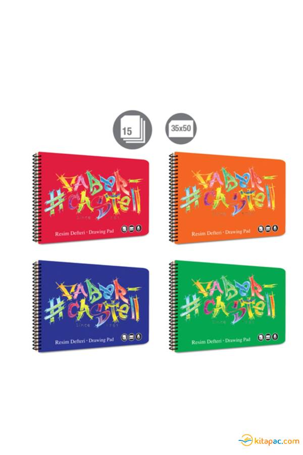 FABER CASTELL RESİM DEFTERİ 35x50 15yp.KARTON KAPAK - 1