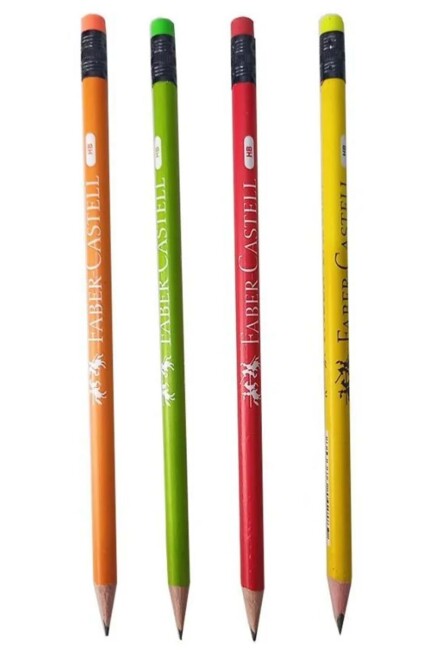 FABER CASTELL ŞÖVALYE KURŞUN KALEM CANLI HB SİLGİLİ - FABER-CASTELL