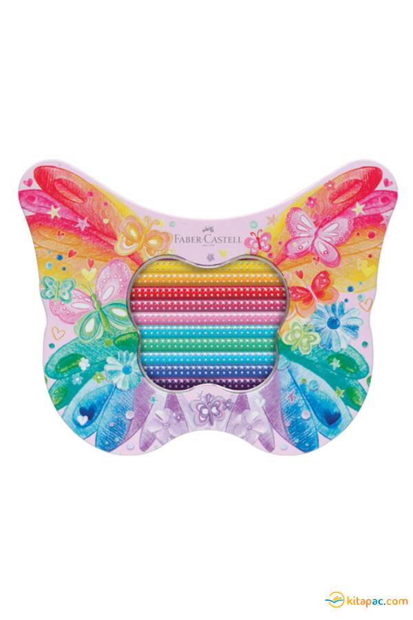 FABER CASTELL SPARKLE PARLAK RENKLER KURU BOYA KALEMİ KELEBEK 20 li - 1