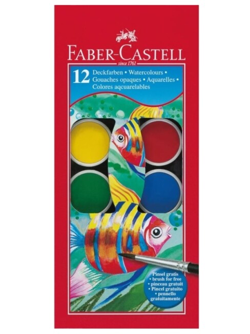 FABER CASTELL SULU BOYA REDLİNE 12 RENK BÜYÜK - FABER-CASTELL