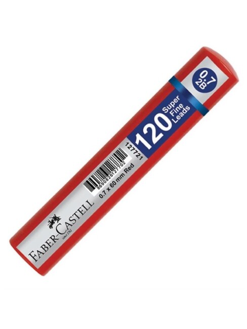 F.CASTELL GRİP 0,7MM 120Lİi 2B MİN UÇ 60MM - KIRMIZI TÜP - FABER-CASTELL