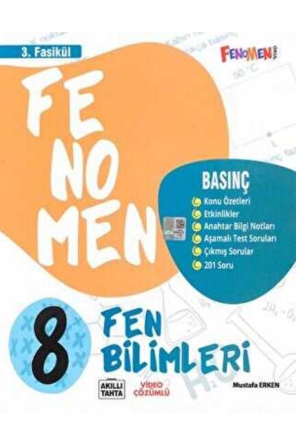 FENOMEN 8.Sınıf FEN BİLİMLERİ 3.Fasikül BASINÇ - FENOMEN YAYINLARI