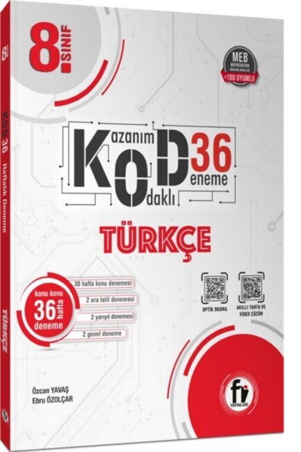 Fİ YAYINLARI 8.Sınıf TÜRKÇE KOD 36 DENEME - Fİ YAYINLARI