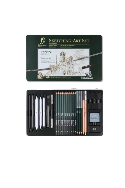 GİORGİONE 27 Lİ ÇİZİM SETİ METAL KUTU - LUTART