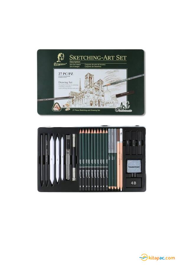 GİORGİONE 27 Lİ ÇİZİM SETİ METAL KUTU - 1