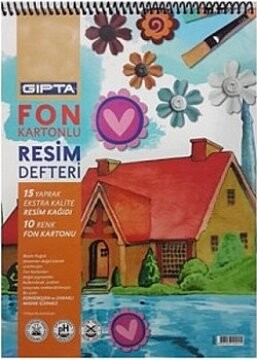 GIPTA SPR.35x50 FON KARTONU 15 RENK+15YP RESİM KAĞIDI - GIPTA