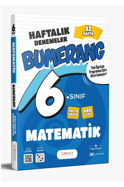 GÜNAY 6.Sınıf BUMERANG MATEMATİK 32 Haftalık Denemeler - GÜNAY YAYINCILIK