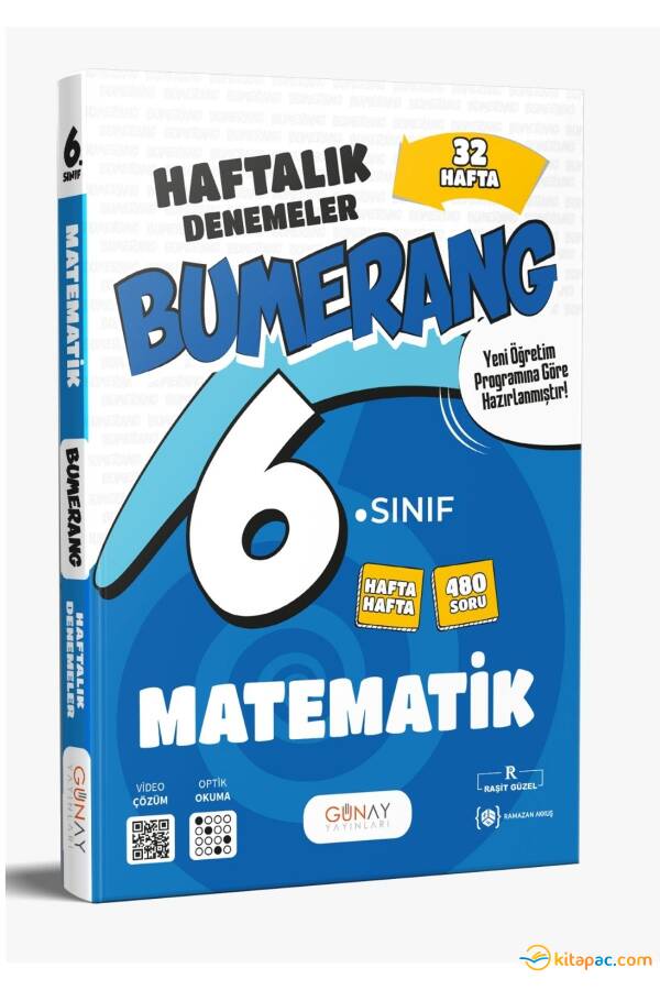 GÜNAY 6.Sınıf BUMERANG MATEMATİK 32 Haftalık Denemeler - 1