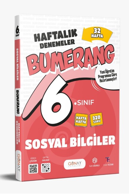 GÜNAY 6.Sınıf BUMERANG SOSYAL BİLGİLER 32 Haftalık Denemeler - GÜNAY YAYINCILIK
