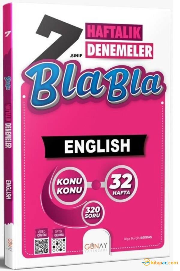GÜNAY 7.Sınıf 32 Hafta BLA BLA İNGİLİZCE DENEME - 1