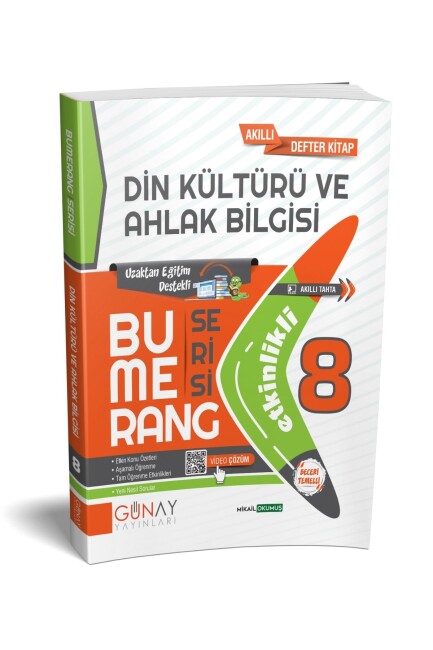 GÜNAY 8.Sınıf BUMERANG DİN KÜLTÜRÜ AKILLI DEFTER KİTAP - GÜNAY YAYINCILIK