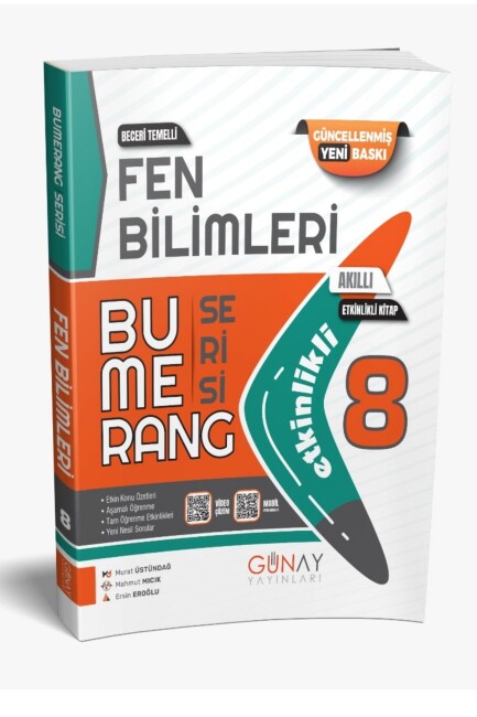 GÜNAY 8.Sınıf FEN BİLİMLERİ BUMERANG ETKİNLİKLİ KİTAP - GÜNAY YAYINCILIK